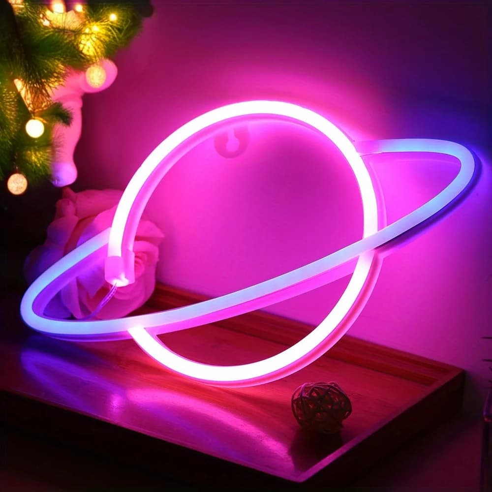 שלט ניאון ברק, תאורת קיר LED עם הזנה ב-USB/סוללות
