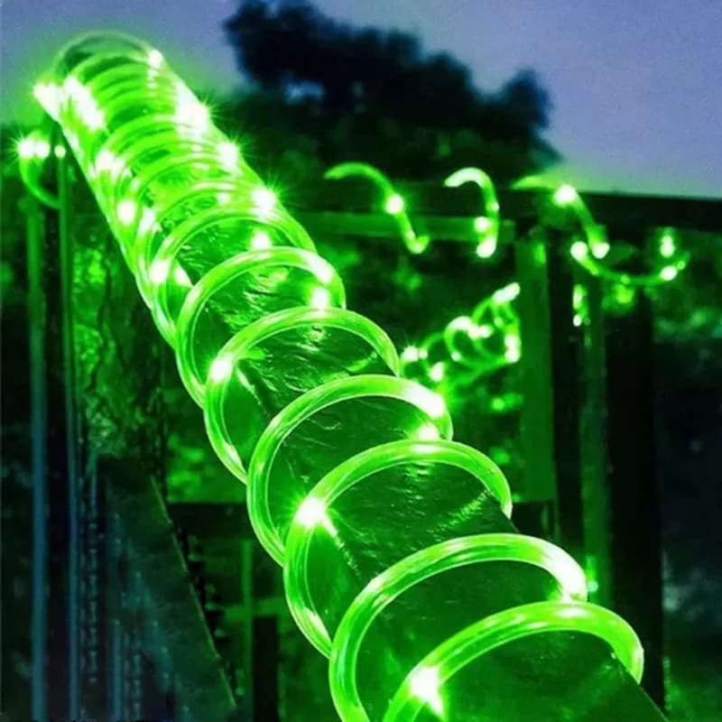 אורות שביל סולאריים LED עם חבל, 8 מצבים
