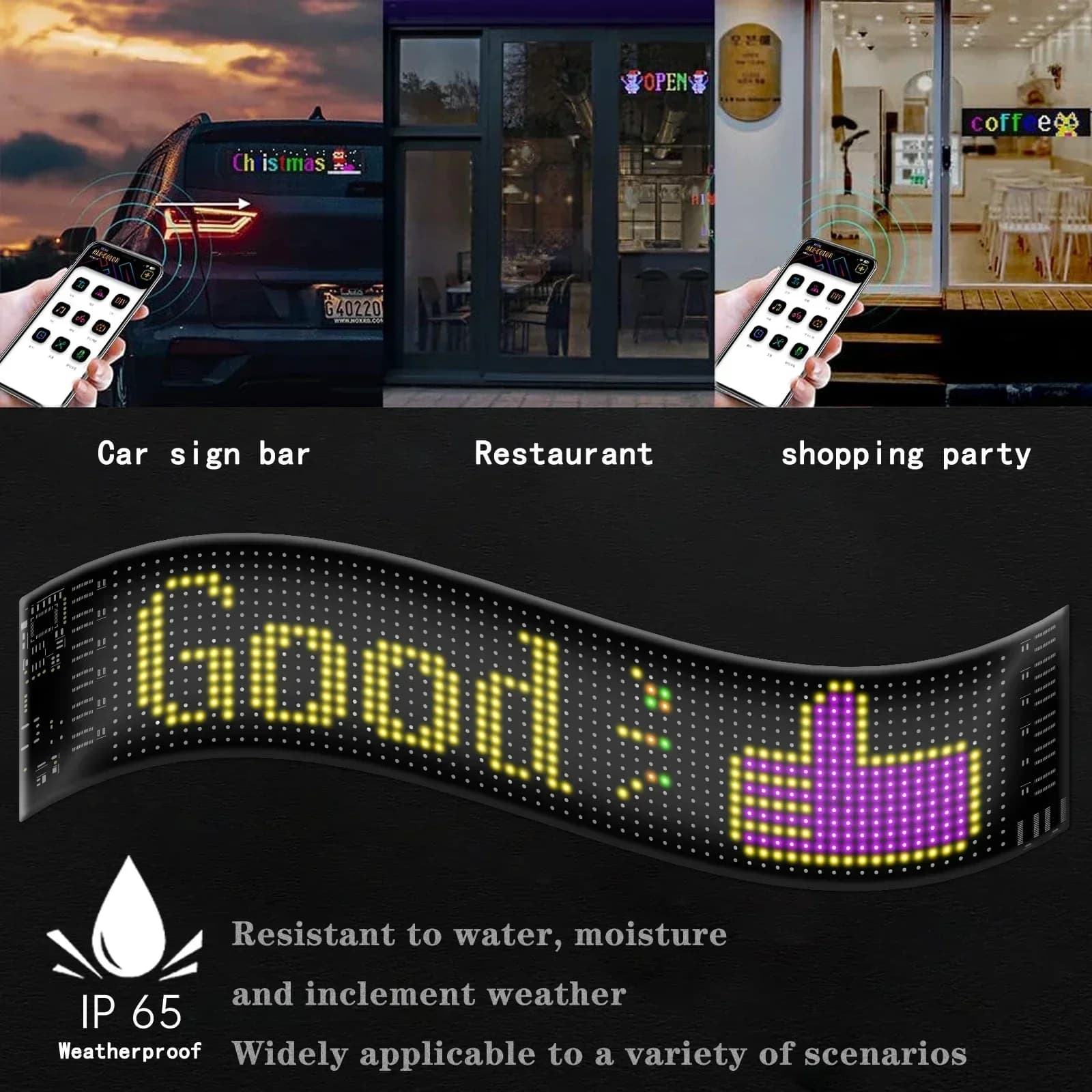 פאנל תצוגה גמיש RGB LED מטריקס פיקסלים