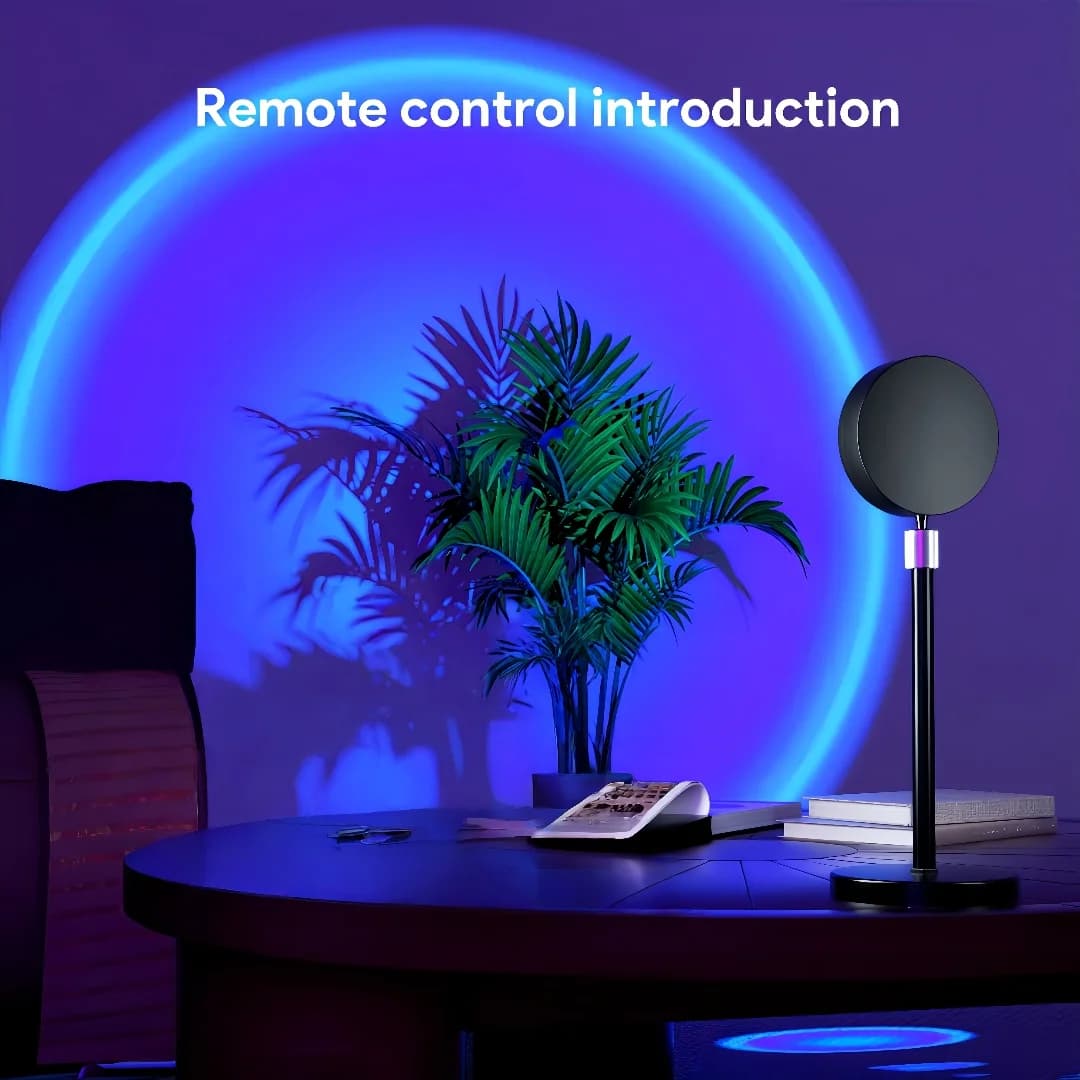 מקרן לד RGB מיני אפקט שקיעה עם שלט רחוק, USB