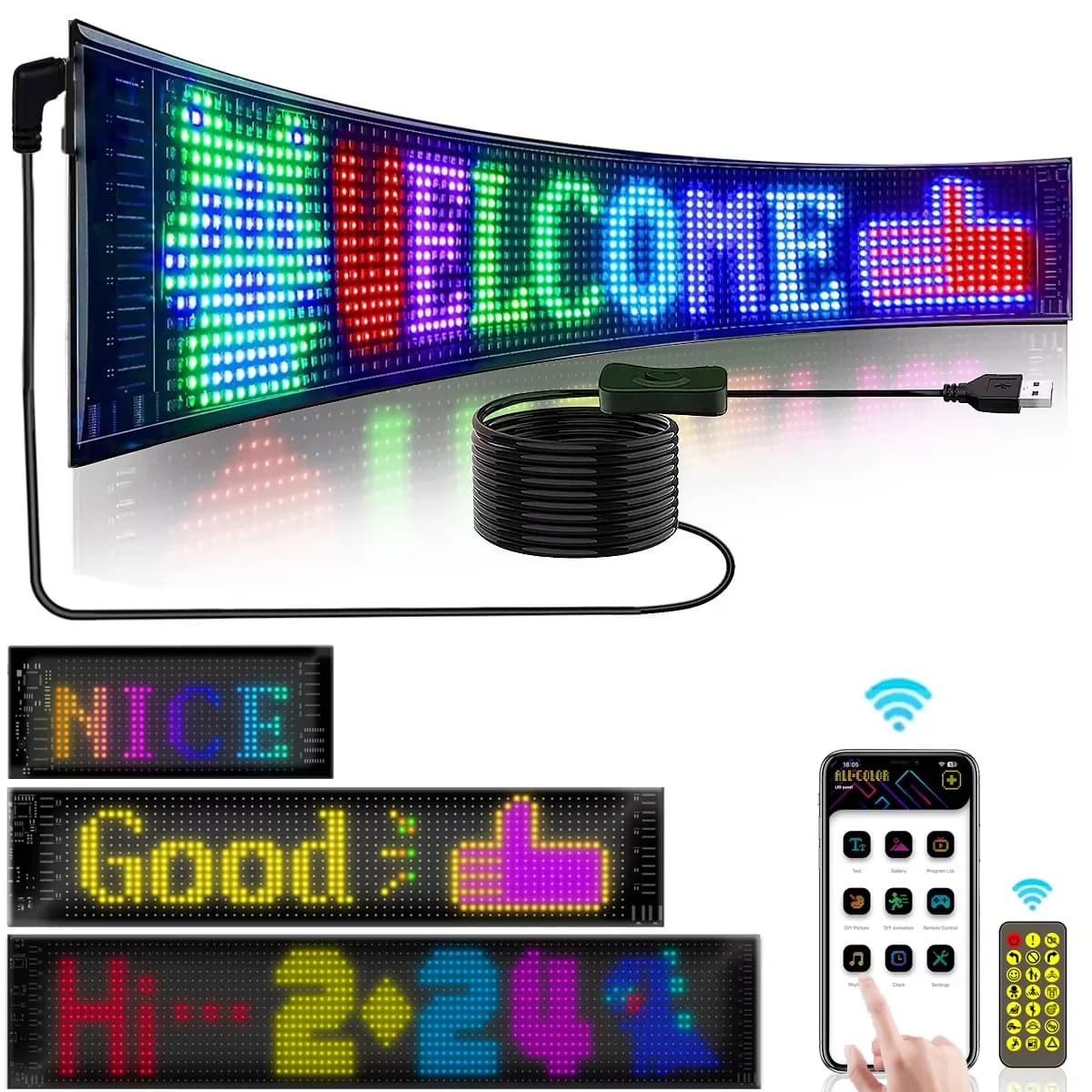 פאנל תצוגה גמיש RGB LED מטריקס פיקסלים