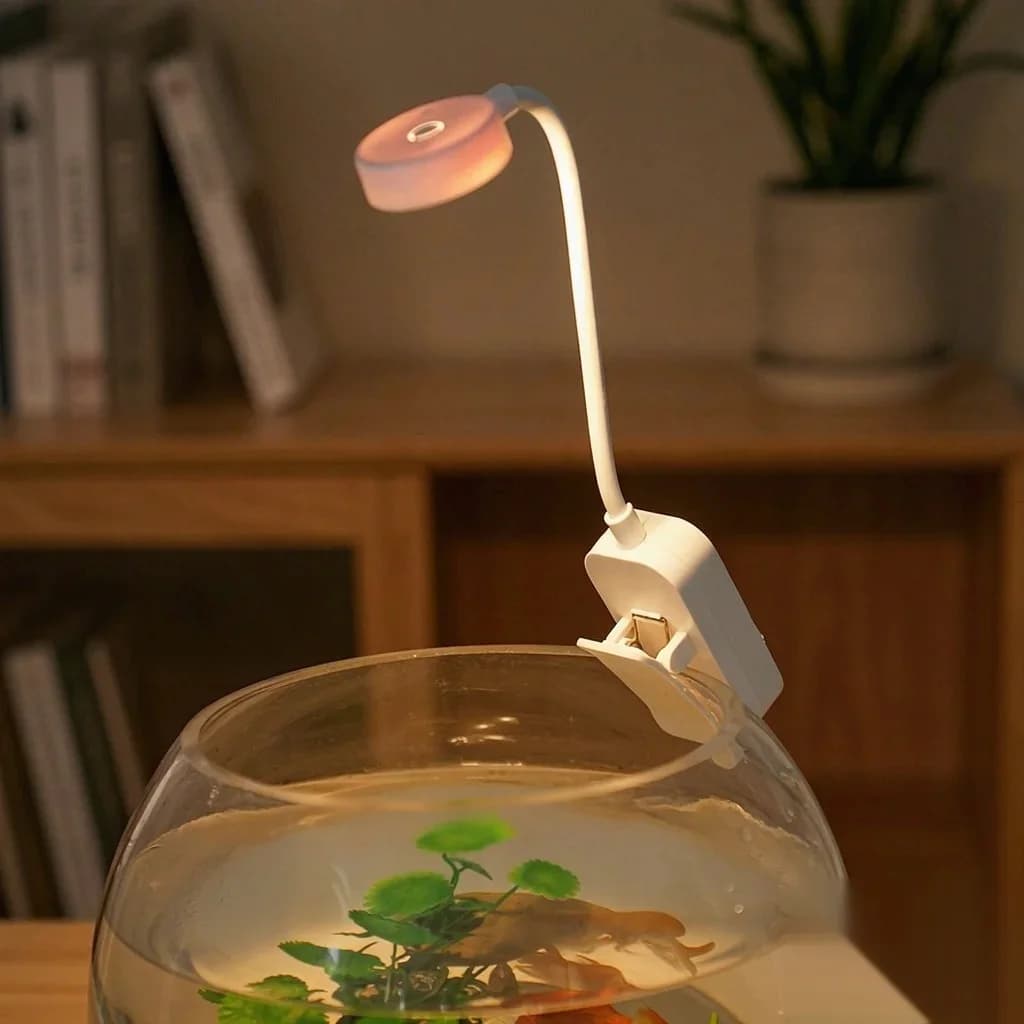 מנורת קליפ LED לסוללות, עמעום וסיבוב